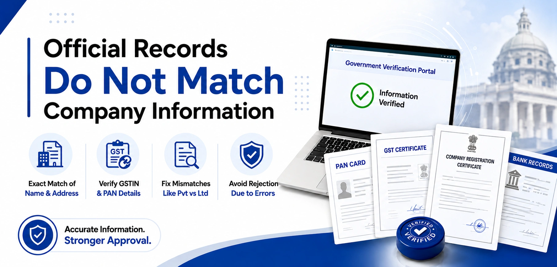 Company Information Doesn't Match Government Records